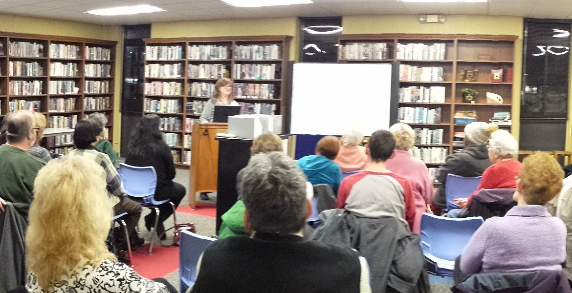 Sandie Baker at the Library